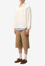 AMI PARIS Ami De Coeur Overshirt Cream UJK897.DE0126_CREAM