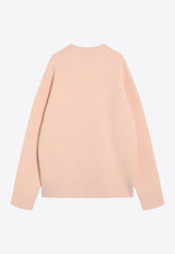 AMI PARIS Ami De Coeur Wool-Blend Sweater Pink UKS836UKN0135/R_AMI-6807