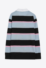Prada Long-Sleeved Striped Polo T-shirt Multicolor UMB990OOO16L3/Q_PRADA-F0002