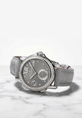 Ulysse Nardin Diamond Dual Time 37mm Stainless Steel Watch Gray UNDDT37SSW_TH