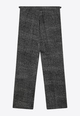 Prada Herringbone Straight-Leg Pants Gray UP0305OOO16RC/Q_PRADA-F0967