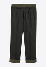 Prada Double Waistband Tailored Pants Green UP0398OOO18U7/S_PRADA-F0342