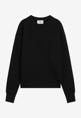 AMI PARIS Ami De Coeur Crewneck Sweatshirt Black USW027749/Q_AMI-001