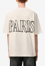 AMI PARIS Maxi Logo Print T-shirt Cream UTS380.726_CREAM