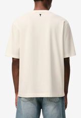 AMI PARIS Heritage Print T-shirt Cream UTS385.726_CREAM