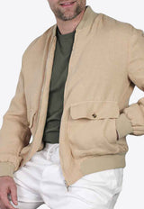 Linen Bomber Jacket