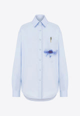 Moschino Office Life Oversized Poplin Shirt Light Blue V0204 0531 4293