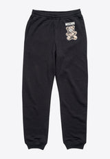 Moschino Teddy Bear Print Track Pants Black V0345 0228 1555
