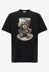 Moschino Teddy Logo Print T-shirt Black V0716 5241 1555
