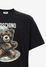 Moschino Teddy Logo Print T-shirt Black V0716 5241 1555