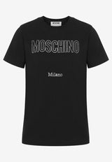 Moschino Studded Logo T-shirt Black V0720 5541 1555