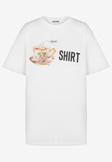 Moschino Tea Cup Print T-shirt White V0722 5541 1001