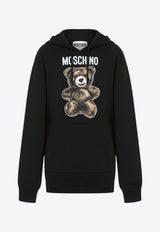Moschino Teddy Bear Print Oversized Hoodie Black V1702 0528 1555