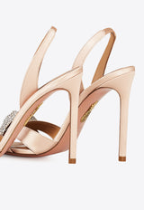 Aquazzura Very Bow Tie 105 crystal sandals VBCHIGS0-SAT-PWP