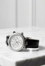 Van Cleef & Arpels Monsieur Arpels Reveil GMT Watch with Diamonds White VCAMARGMTWD_TH