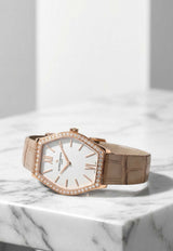 Vacheron Constantin Malte Ladies Quartz Watch with Diamonds Silver VACMLQWD_TH