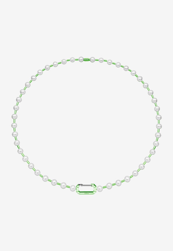 EÉRA Small Vita 18-karat White Gold Pearl Necklace  Green VINEME15S1
