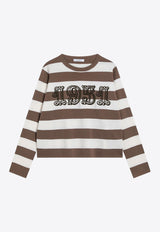 Max Mara Viterbo Striped Wool Sweater Brown VITERBOWO/R_MAXM-009