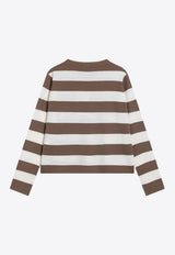 Max Mara Viterbo Striped Wool Sweater Brown VITERBOWO/R_MAXM-009