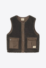 Bonpoint Boys Reversible Teddy Vest Brown W05BOUW00005-BPL_BONPO-166C