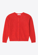 Bonpoint Girls Cherry Pattern Cashmere Cardigan Red W05GCAK00034-BWS_BONPO-037B