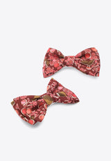 Bonpoint Girls Tatu Cherry Print Bow Hair Clips - Set of 2 Red W05GHAW00021CO_BONPO-651D
