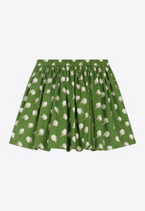Bonpoint Girls Suzon Polka Dots Pleated Mini Skirt Green W05GSKW00013CO_BONPO-647