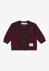 Bonpoint Babies Wool Cardigan Bordeaux W05YCAK00004WO/R_BONPO-253