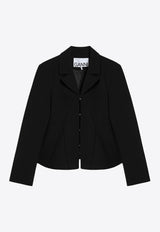 GANNI Classic Single-Breasted Blazer Black W08886752/R_GAN-099