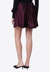 GANNI Draped Mini Skirt Wine W10517119/R_GAN-07H