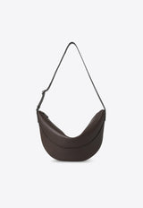 The Row Jouve Leather Shoulder Bag Brown W1772L145/Q_THERO-BRUS
