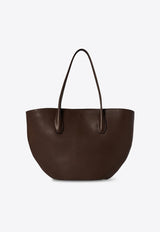 The Row Alger Leather Tote Bag Brown W1856L72/R_THERO-DDS