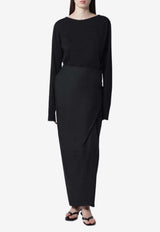 Our Legacy Twisted Jersey Maxi Dress Black W2267TVBCO/S_OLEGA-VB