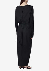 Our Legacy Twisted Jersey Maxi Dress Black W2267TVBCO/S_OLEGA-VB
