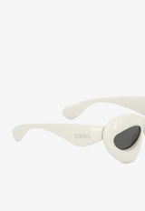 Loewe Inflated Cat-Eye Sunglasses Gray LW40097I5520A_58097