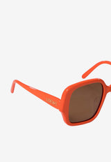 Loewe Square Slim Sunglasses Gray LW40134U5442E_71991