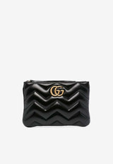 Gucci Double G Quilted Leather Pouch Bag Black 777255AAC741000_79978