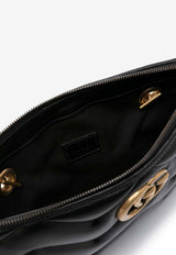 Gucci Double G Quilted Leather Pouch Bag Black 777255AAC741000_79978