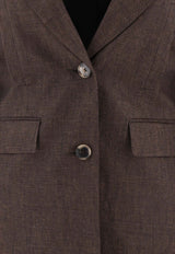 Loewe Single-Breasted Linen Blazer S540Y03XA23110_80166