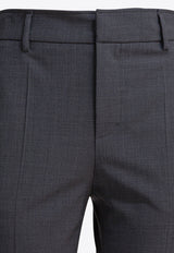 Alexander McQueen Straight-Leg Tailored Pants Gray 826951QJAFD1121_82396