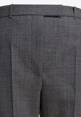 Alexander McQueen Straight-Leg Tailored Pants Gray 826951QJAFD1121_82396