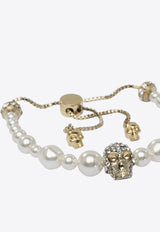 Alexander McQueen Pearl Friendship Bracelet Gold 836479J161P1953_82210