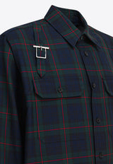 Alexander McQueen Tartan Check Long-Sleeved Shirt Black 838500QRACD1355_d3b56efc-f92d-475f-93fd-6b74b003e5bb