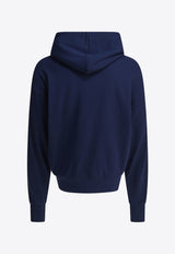 Alexander McQueen Logo Embroidered Zip-Up Hoodie Blue 839217QTADU0438_82524