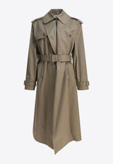 Alexander McQueen Buttoned Trench Coat Beige 839639QFABL2001_82540