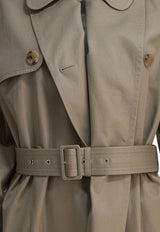 Alexander McQueen Buttoned Trench Coat Beige 839639QFABL2001_82540