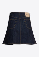 Alexander McQueen Mini Denim Flared Skirt Blue 847959QMADZ4098_ac0c0375-a602-4ee1-a022-74a87940c896
