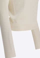 Alexander McQueen Ruffled-Neck Wool Knit Top White 852296Q1BFS9004_09403179-87f9-458c-b55d-4f201a1dab76