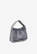 Alexander Wang Small Ryan Ribbed Shoulder Bag Blue 20424K41T458A_81949