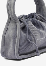 Alexander Wang Small Ryan Ribbed Shoulder Bag Blue 20424K41T458A_81949